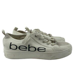 bebe Black & White Sneakers | Canvas Material